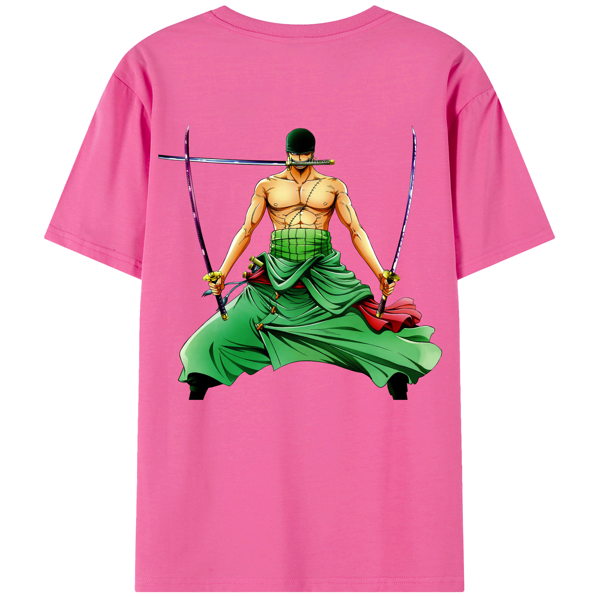 ワンピース ロロノア・ゾロ ONE PIECE Roronoa Zoro レディース半袖Tシャツ(バックプリント)